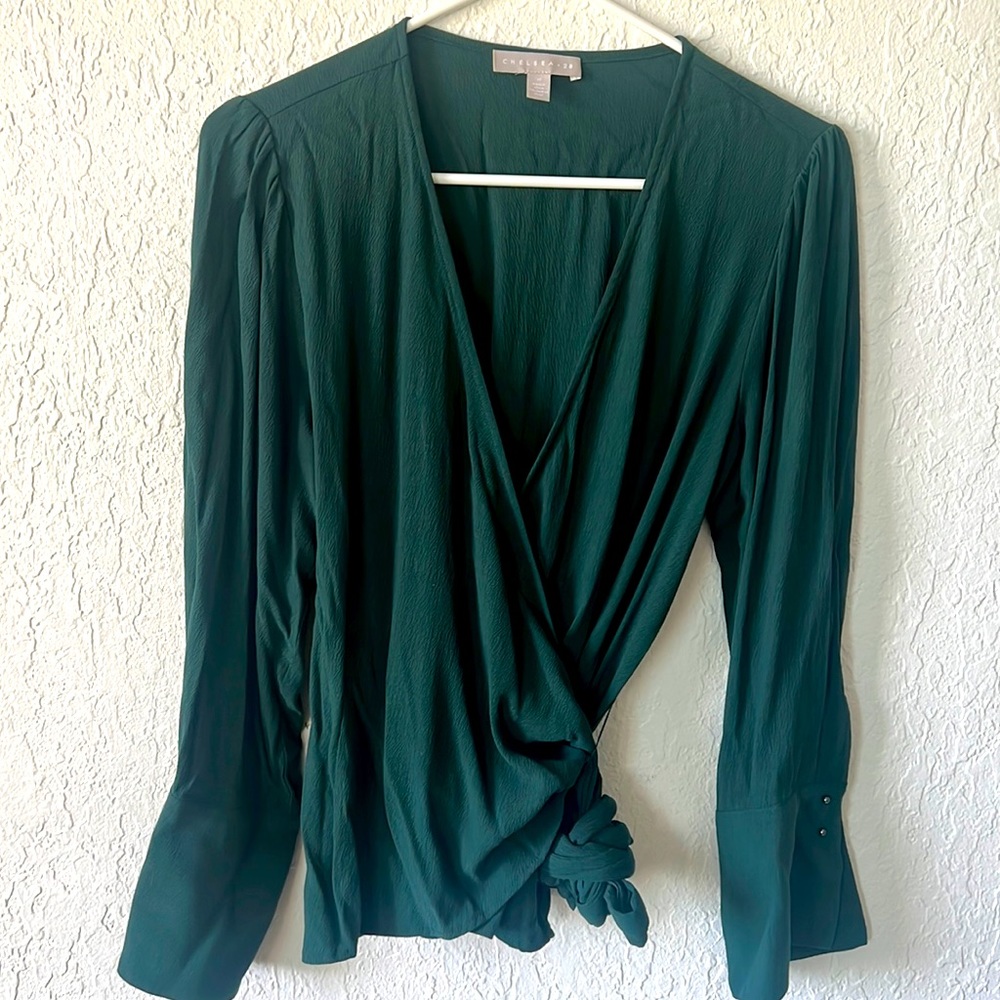 Chelsea•28 - Long sleeve wrap around top - size medium